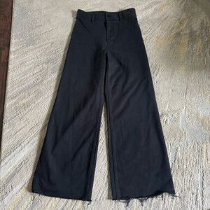 Zara Charcoal Wide Leg Flare Jeans